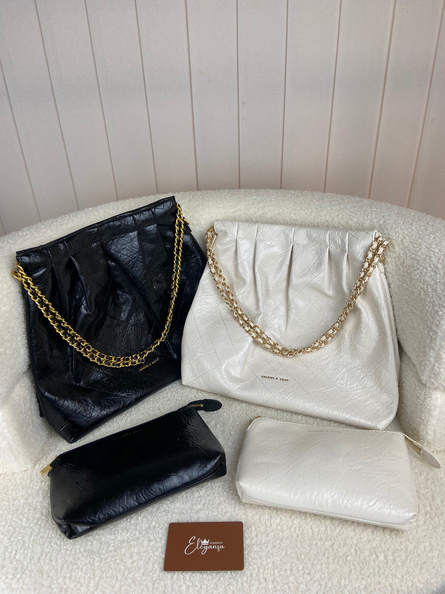 C&K Duo Double Chain Hobo Bag