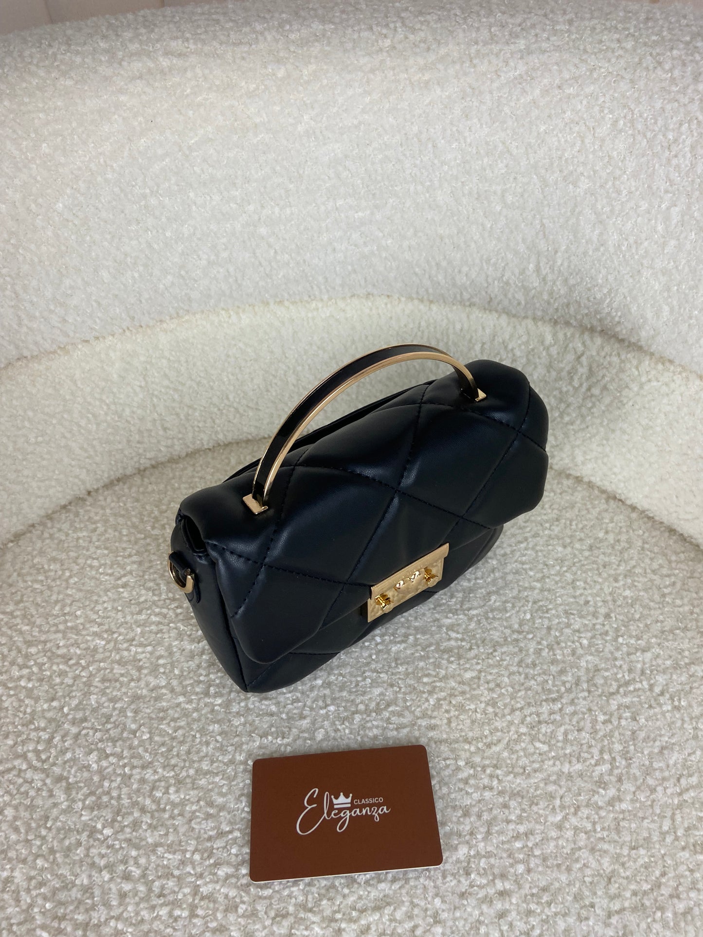 C&K Quilted Boxy Top Handle Bag