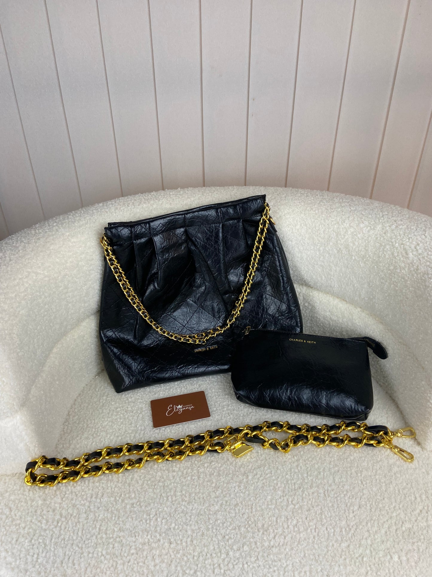 C&K Duo Double Chain Hobo Bag