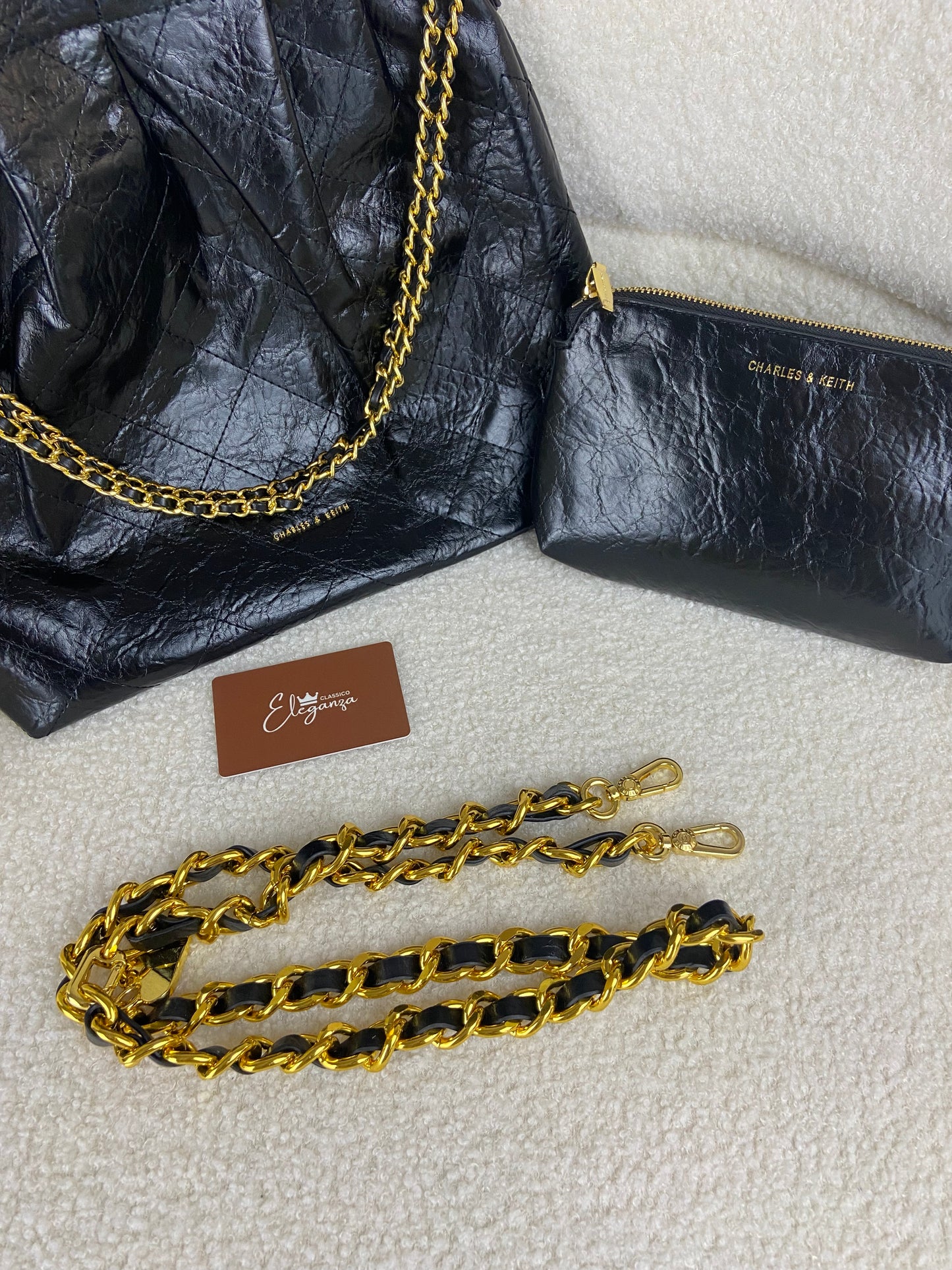 C&K Duo Double Chain Hobo Bag