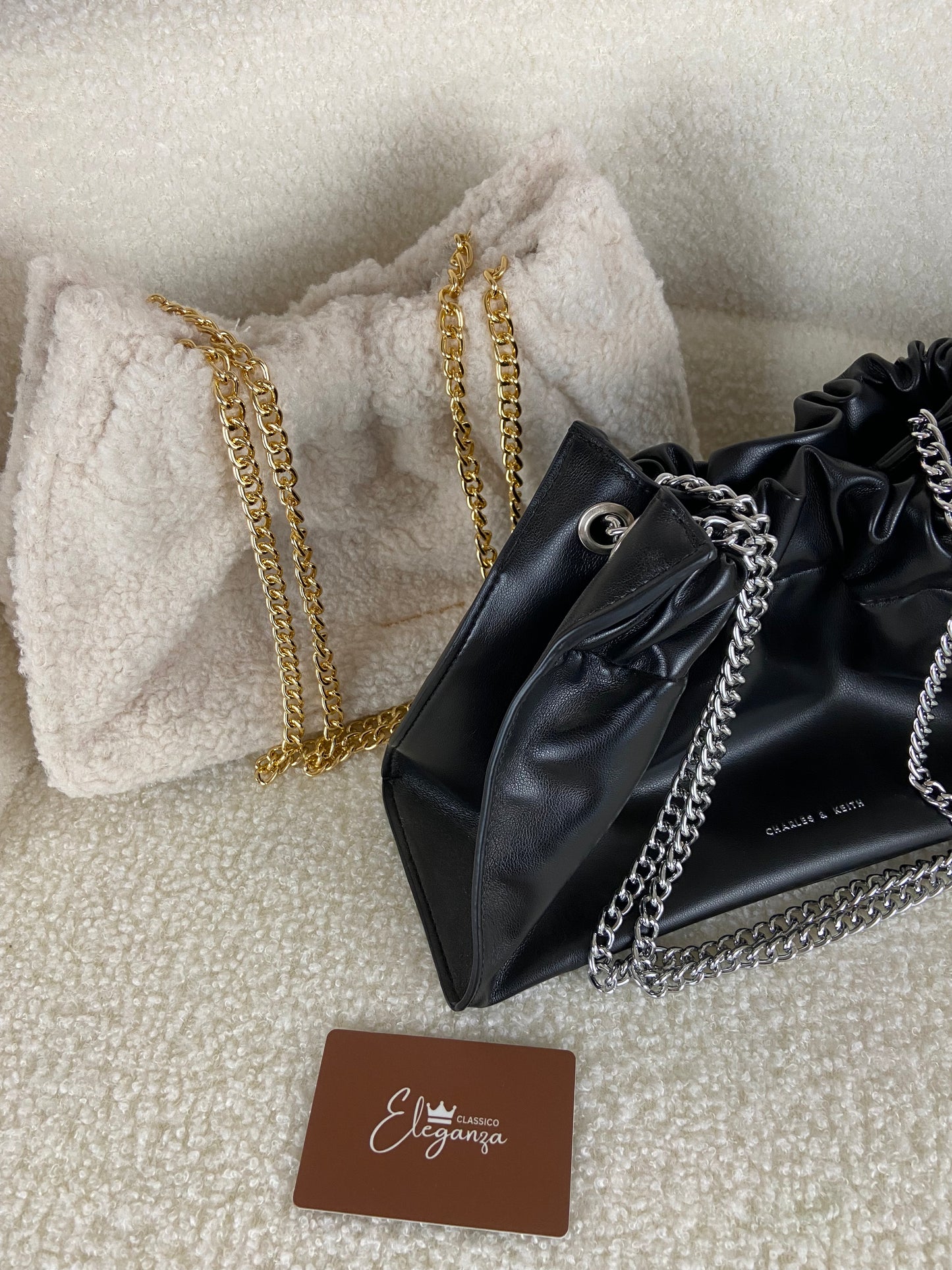 C&K Cyrus Slouchy Chain-Handle Bag