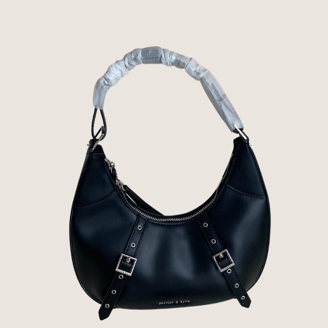 C&K Grommet Crescent Hobo Bag