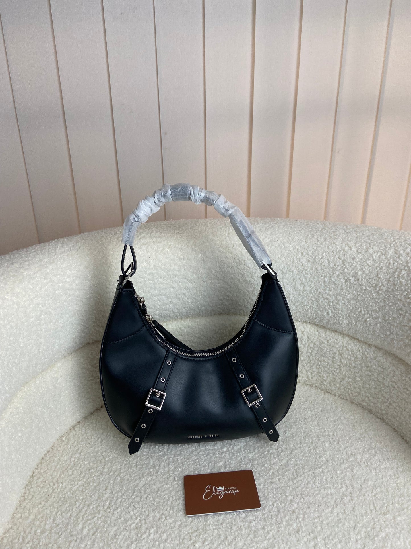 C&K Grommet Crescent Hobo Bag