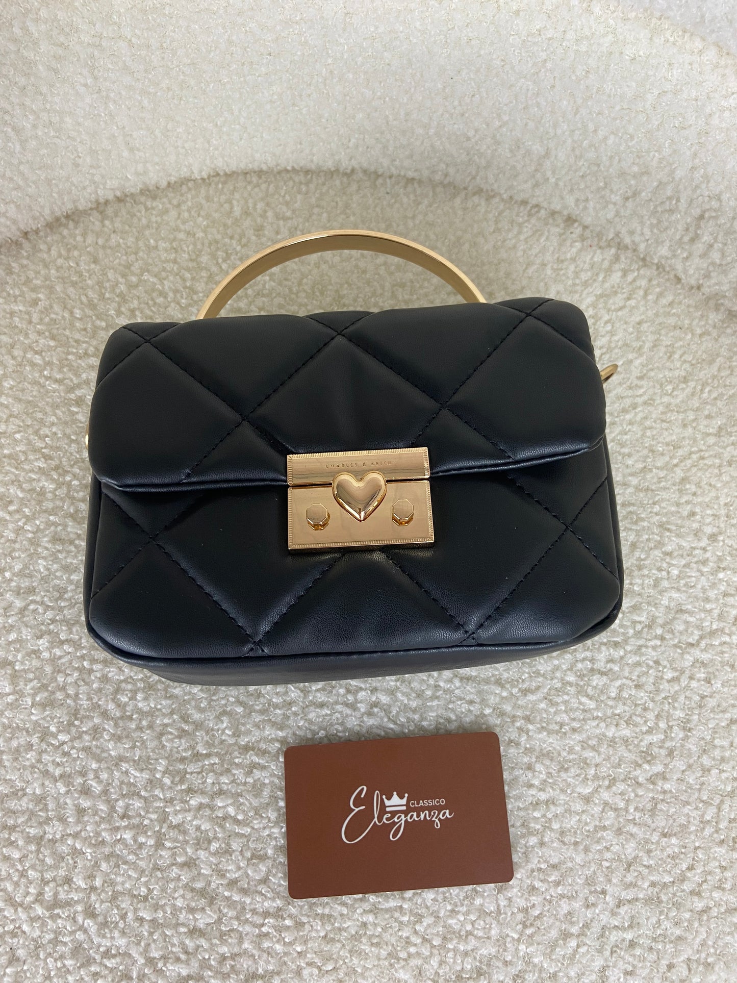 C&K Quilted Boxy Top Handle Bag