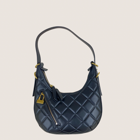 C&K Swing Padlock Quilted Crescent Bag