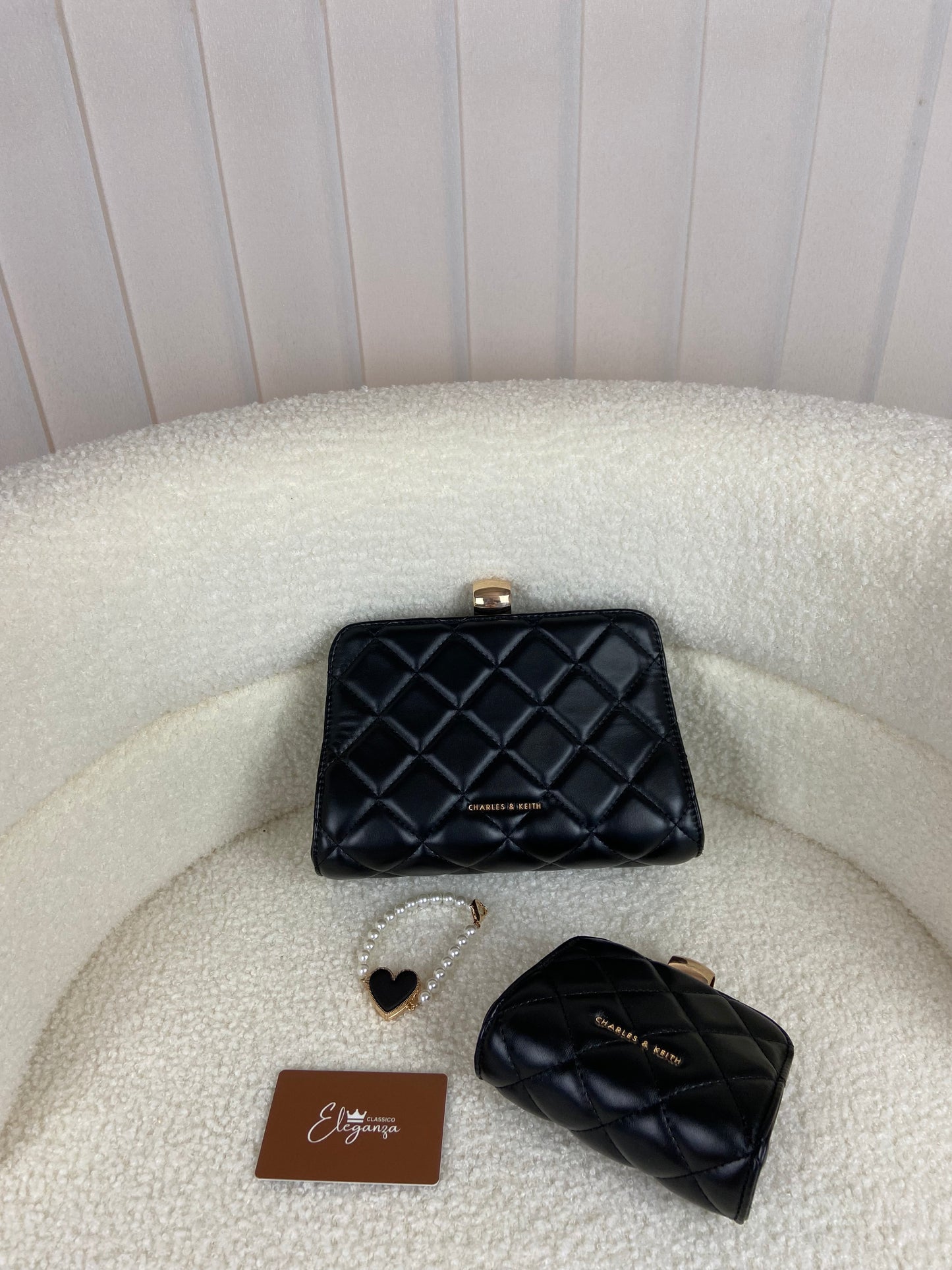 C&K Gift Set: Mini Quilted Chain Bag