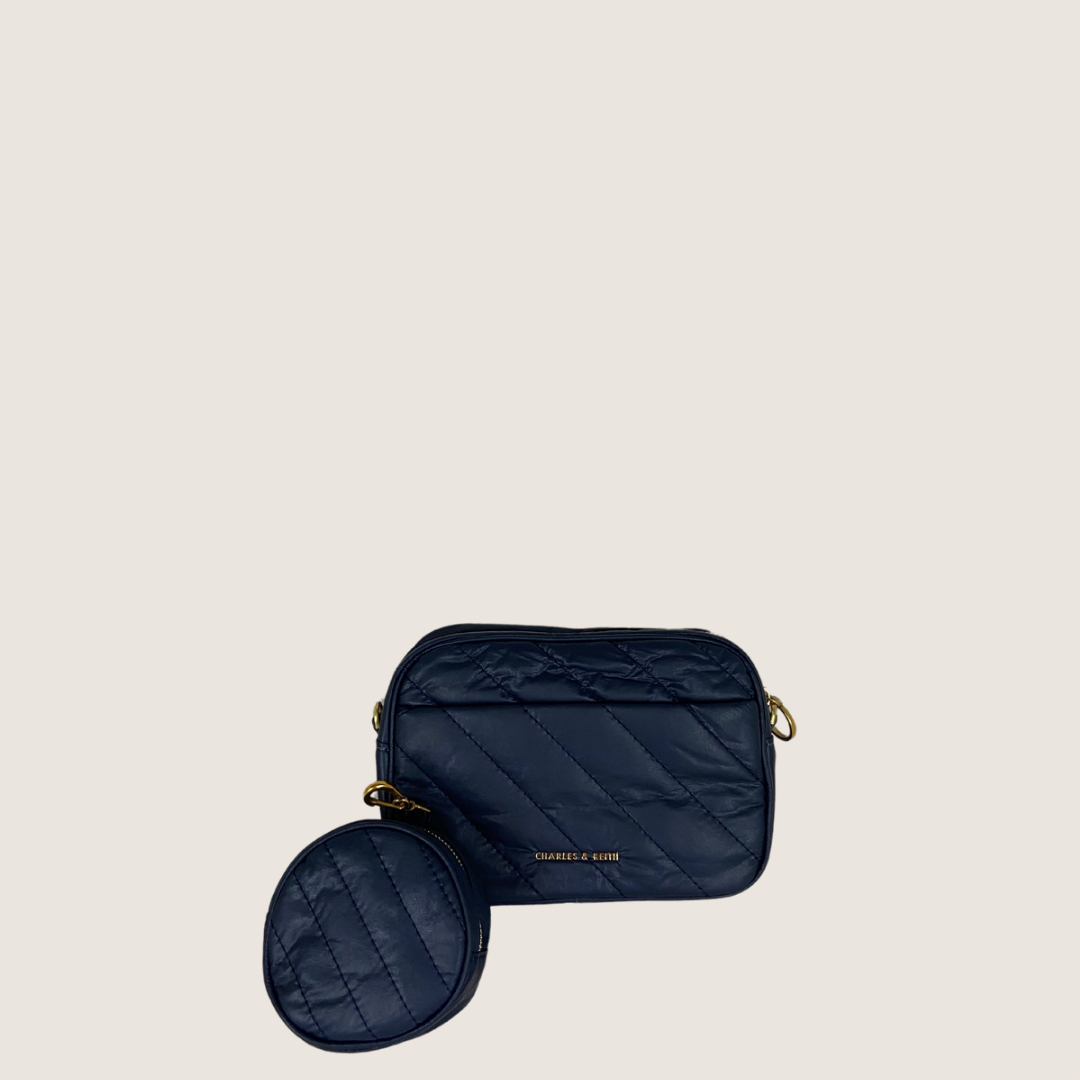 C&K Chailly Panelled Crossbody Bag & Pouch