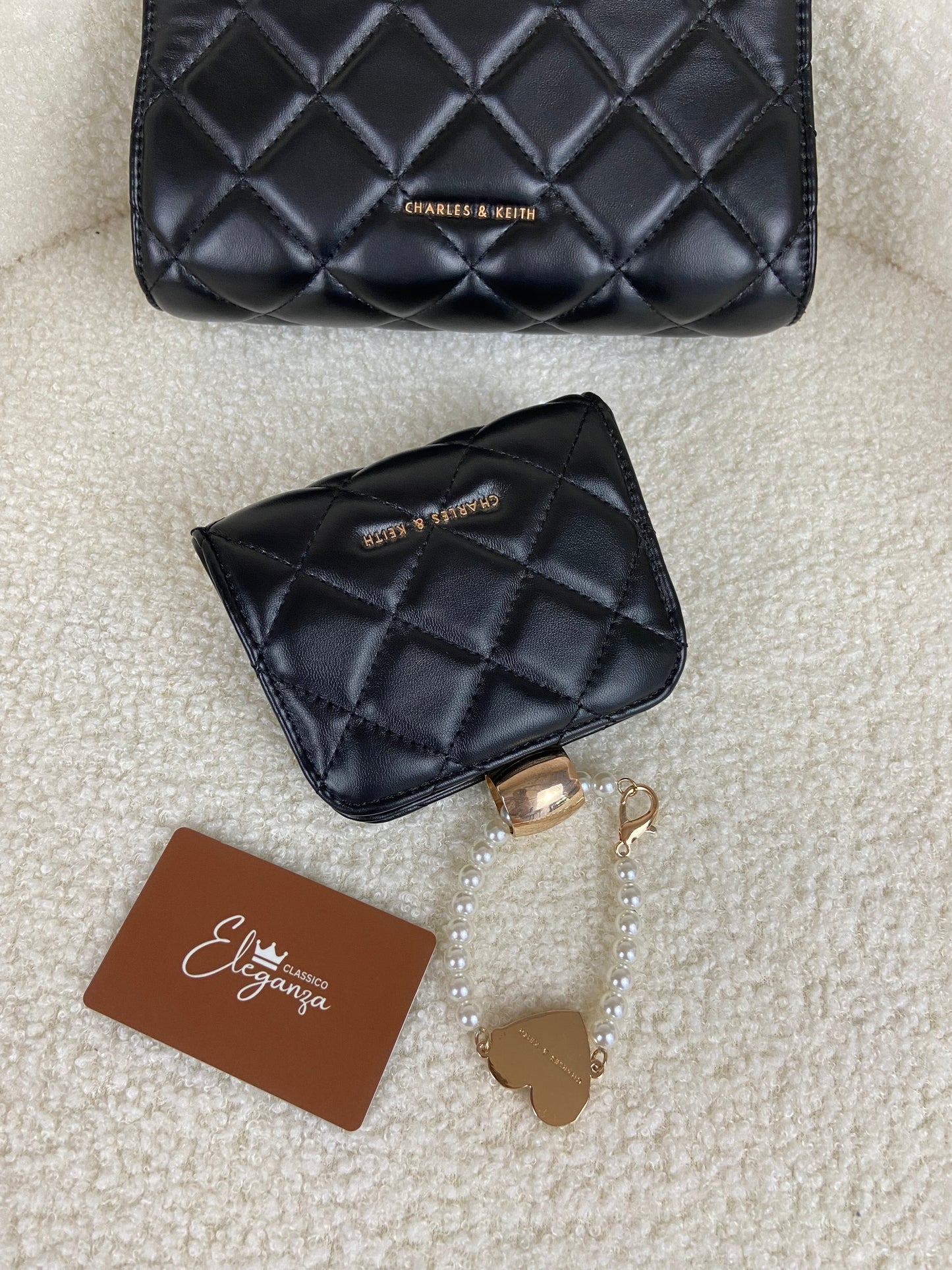 C&K Gift Set: Mini Quilted Chain Bag