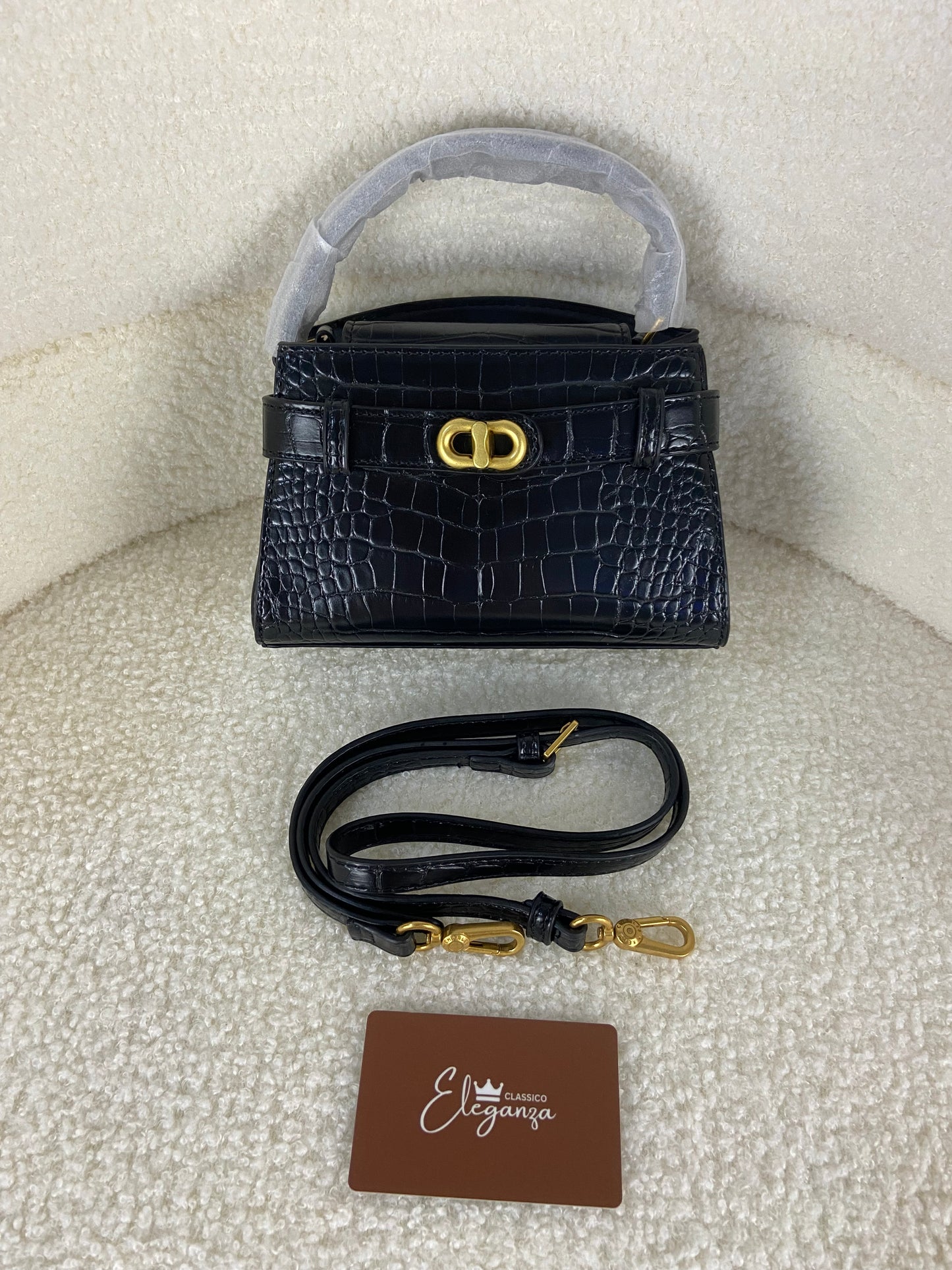 C&K Aubrielle Croc-Effect Top Handle Bag