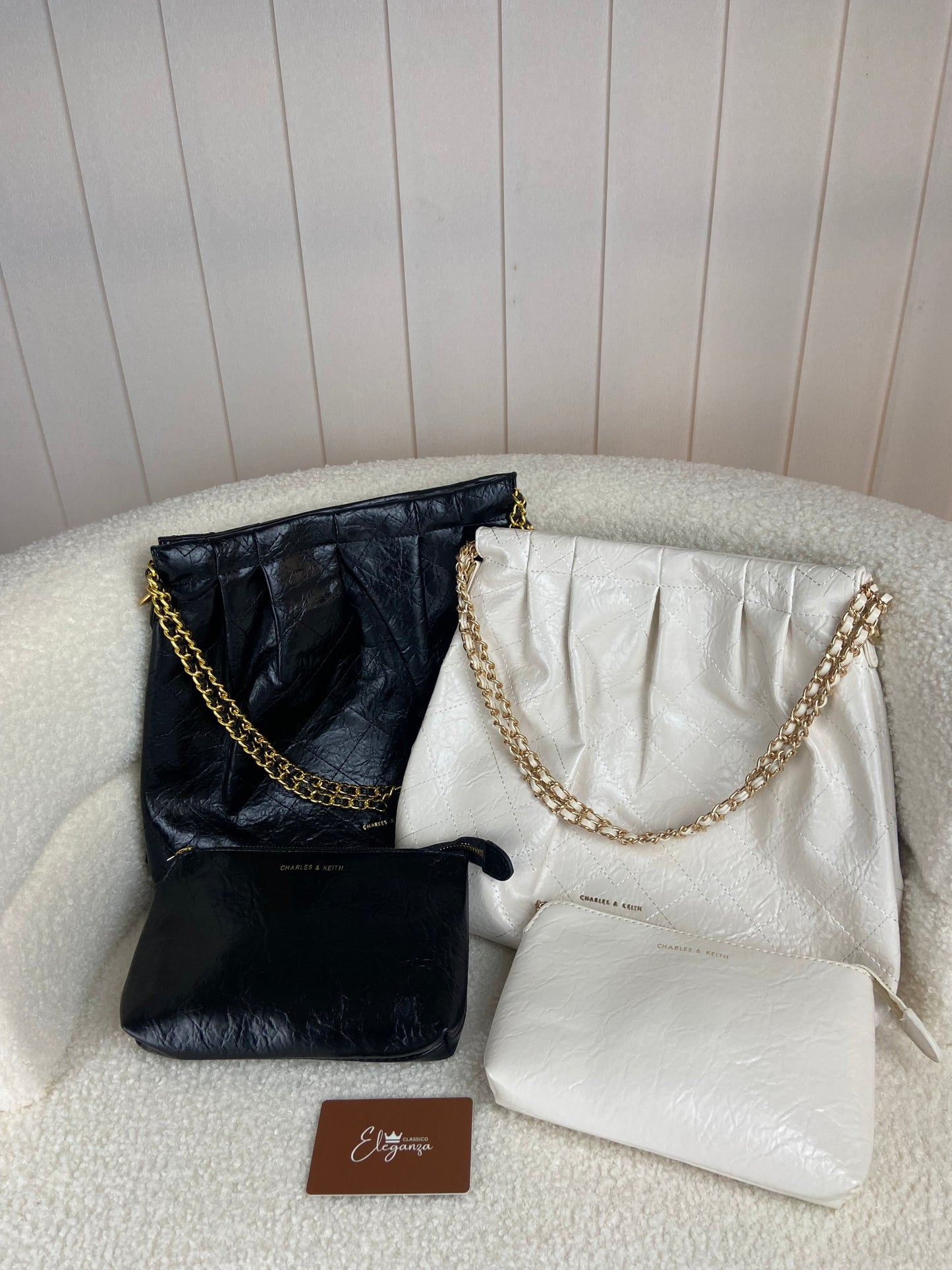 C&K Duo Double Chain Hobo Bag