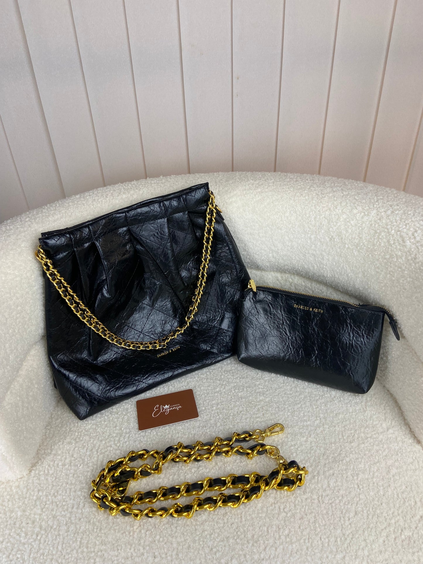 C&K Duo Double Chain Hobo Bag