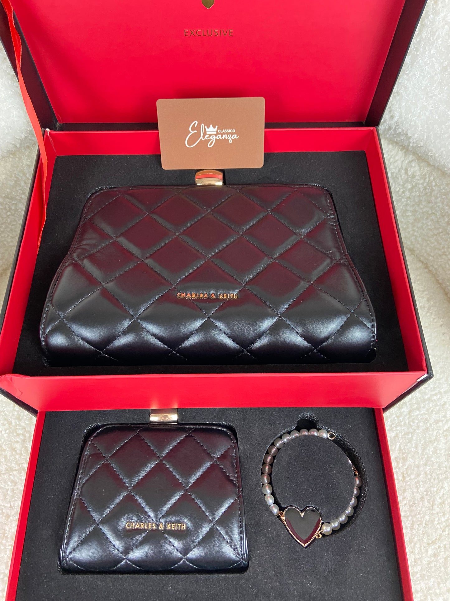 C&K Gift Set: Mini Quilted Chain Bag