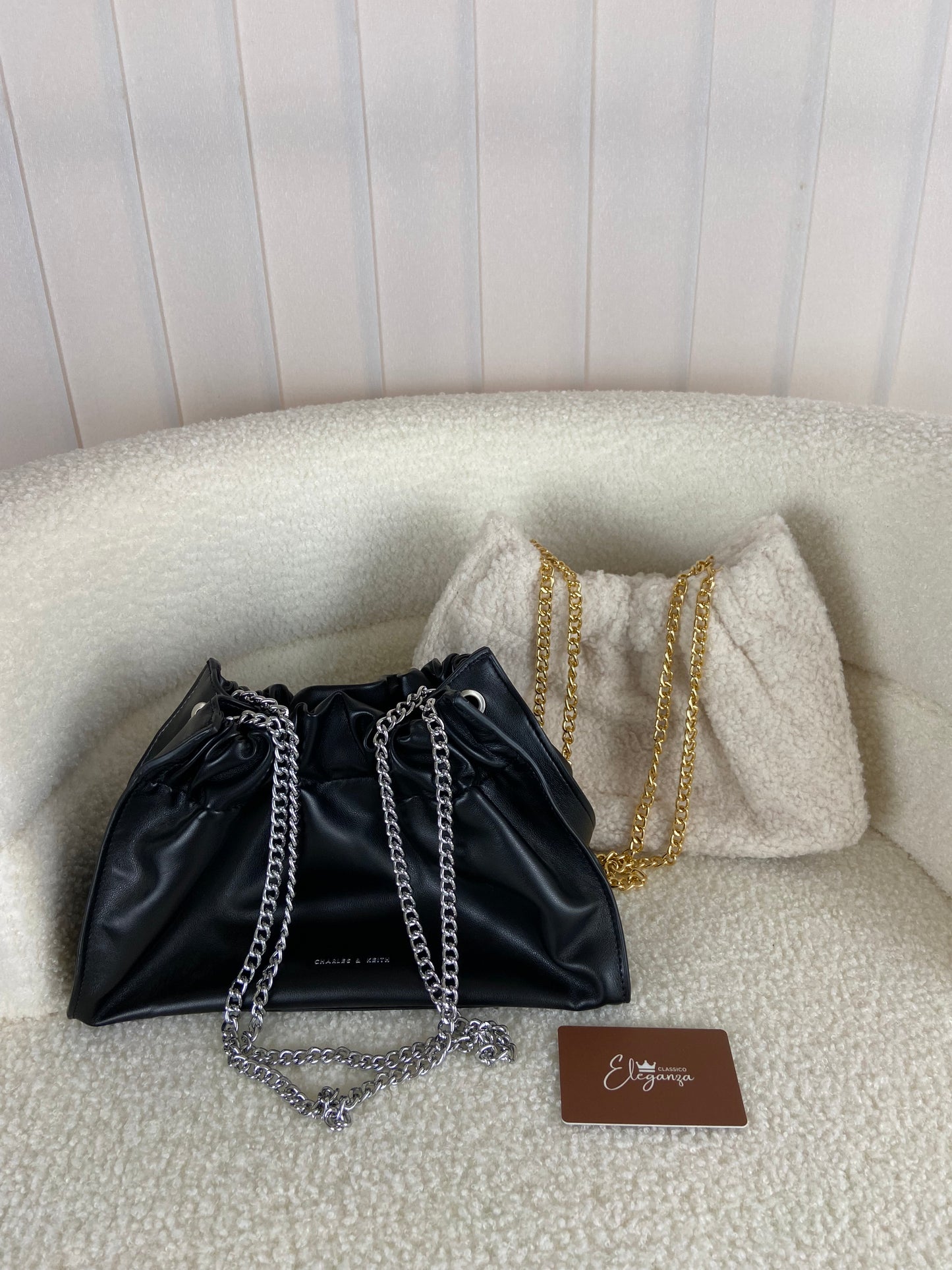 C&K Cyrus Slouchy Chain-Handle Bag