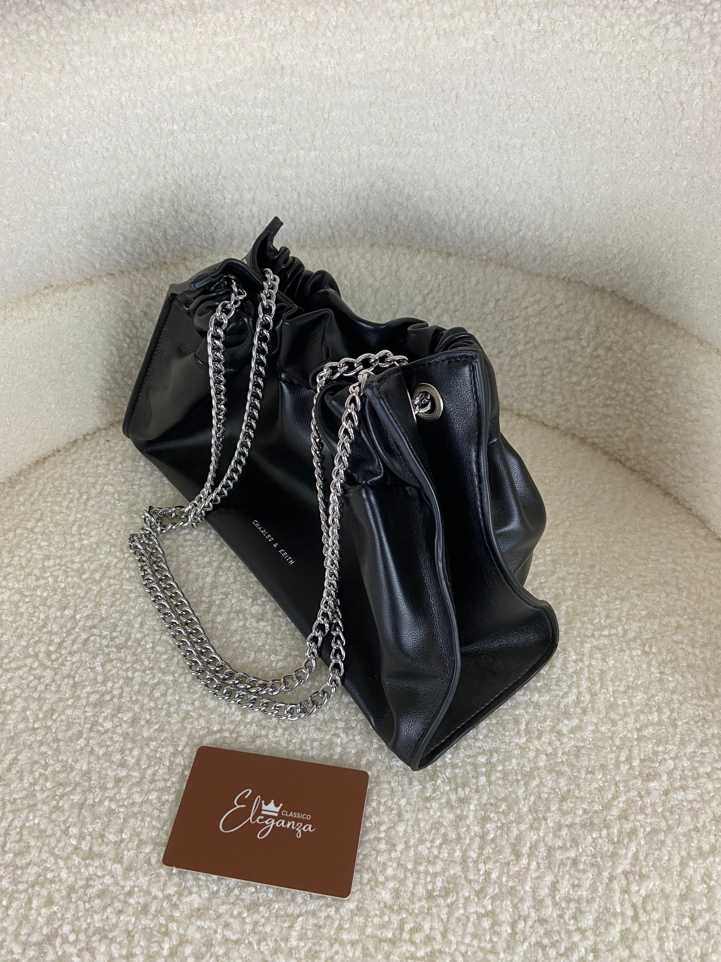 C&K Cyrus Slouchy Chain-Handle Bag