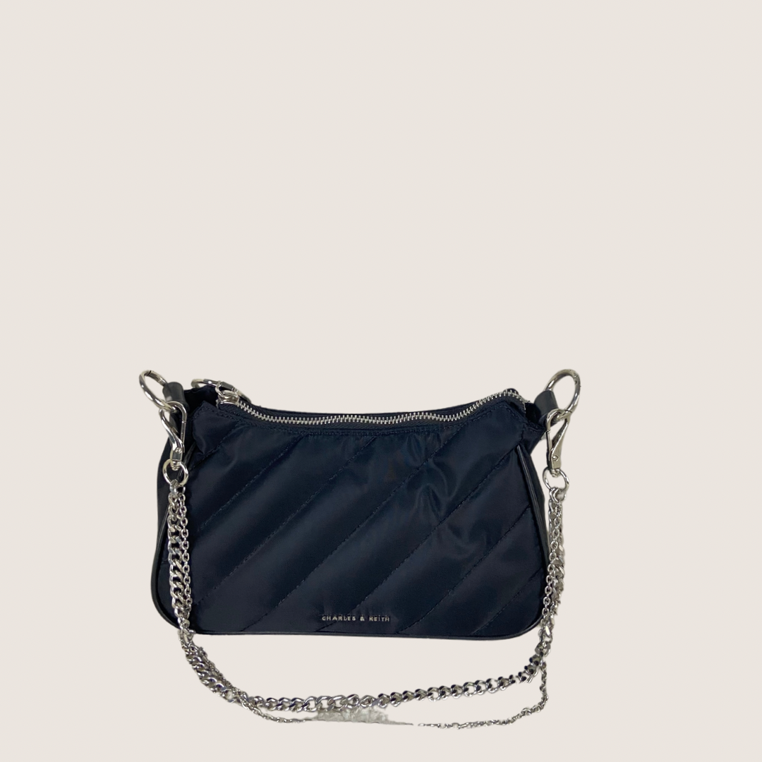 C&K Philomena Puffy Chain-Strap Crossbody Bag