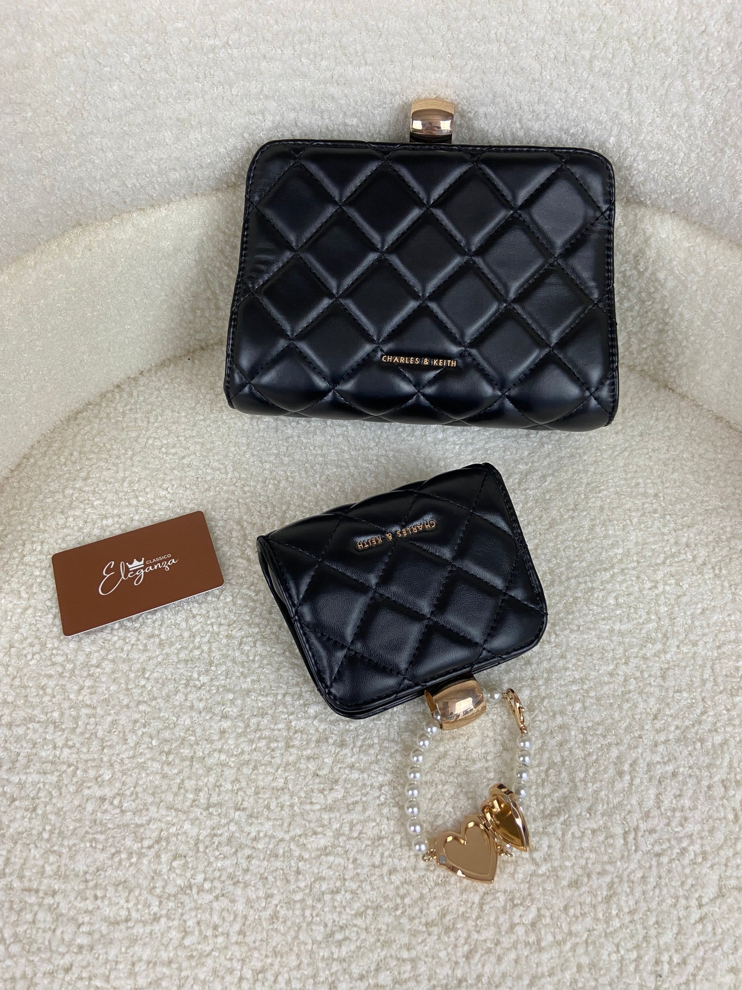 C&K Gift Set: Mini Quilted Chain Bag