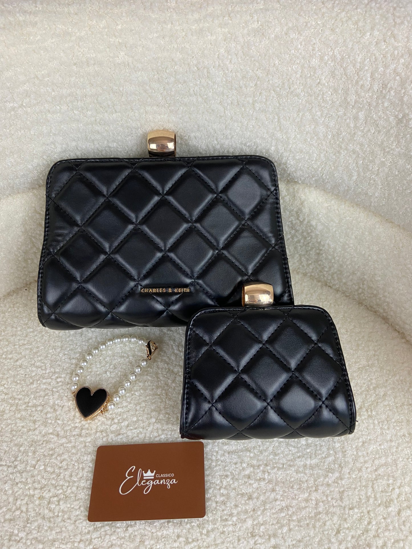 C&K Gift Set: Mini Quilted Chain Bag