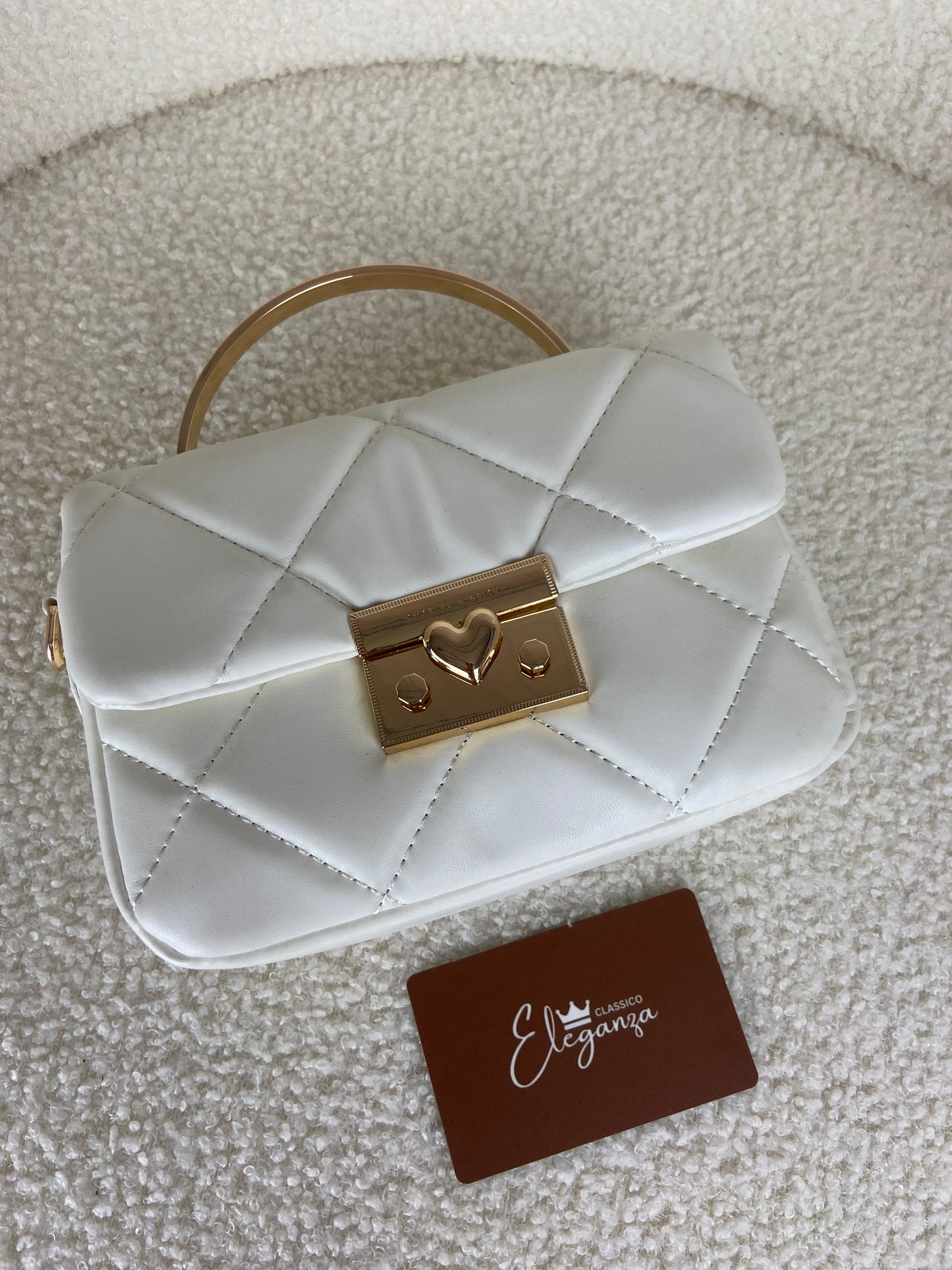 C&K Quilted Boxy Top Handle Bag