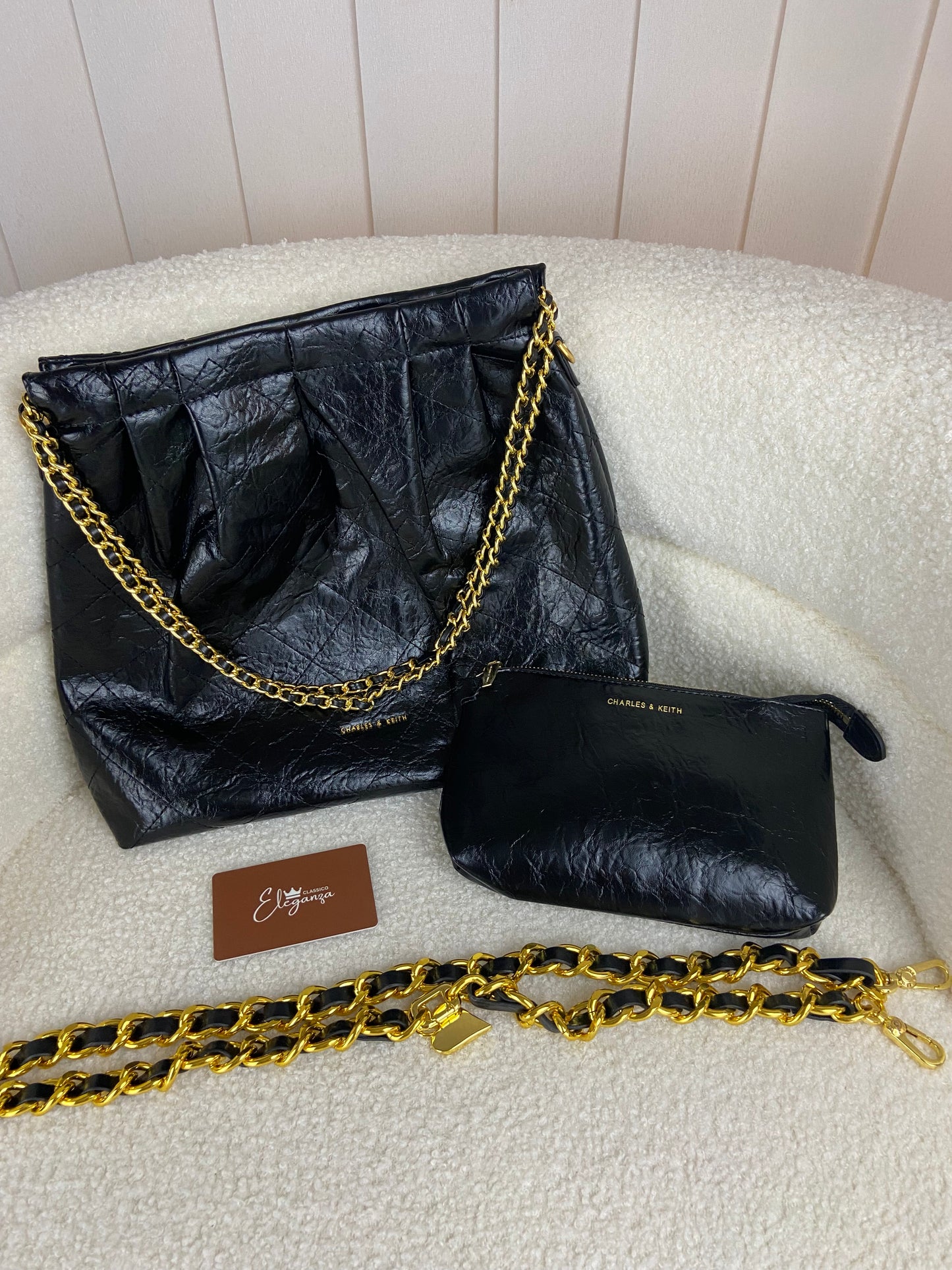 C&K Duo Double Chain Hobo Bag