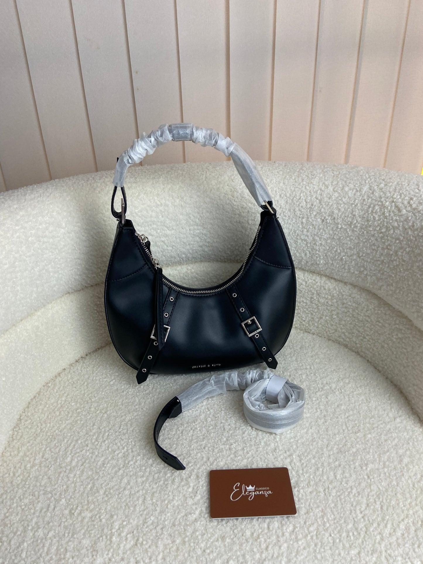 C&K Grommet Crescent Hobo Bag