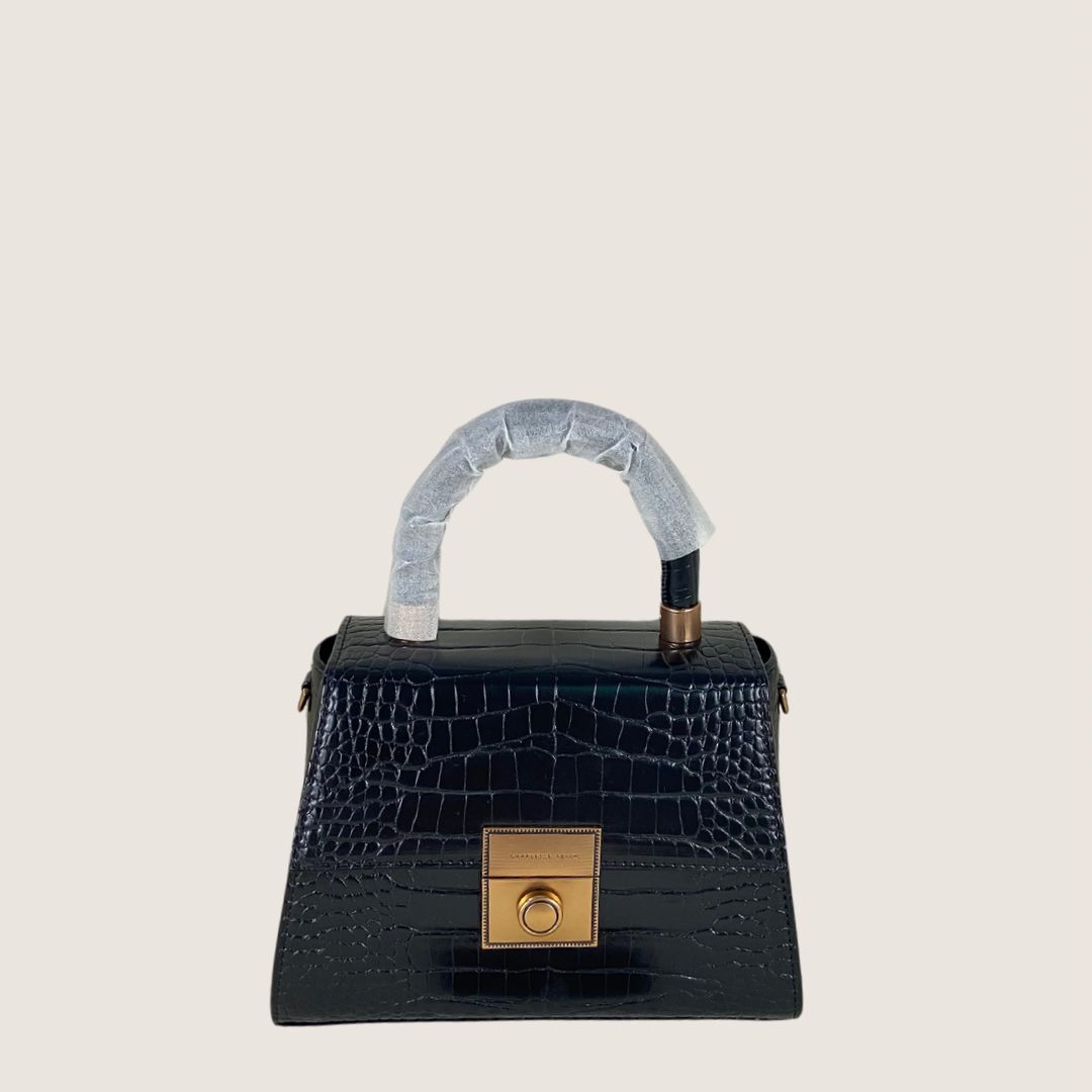 C&K Croc-Effect Structured Bag