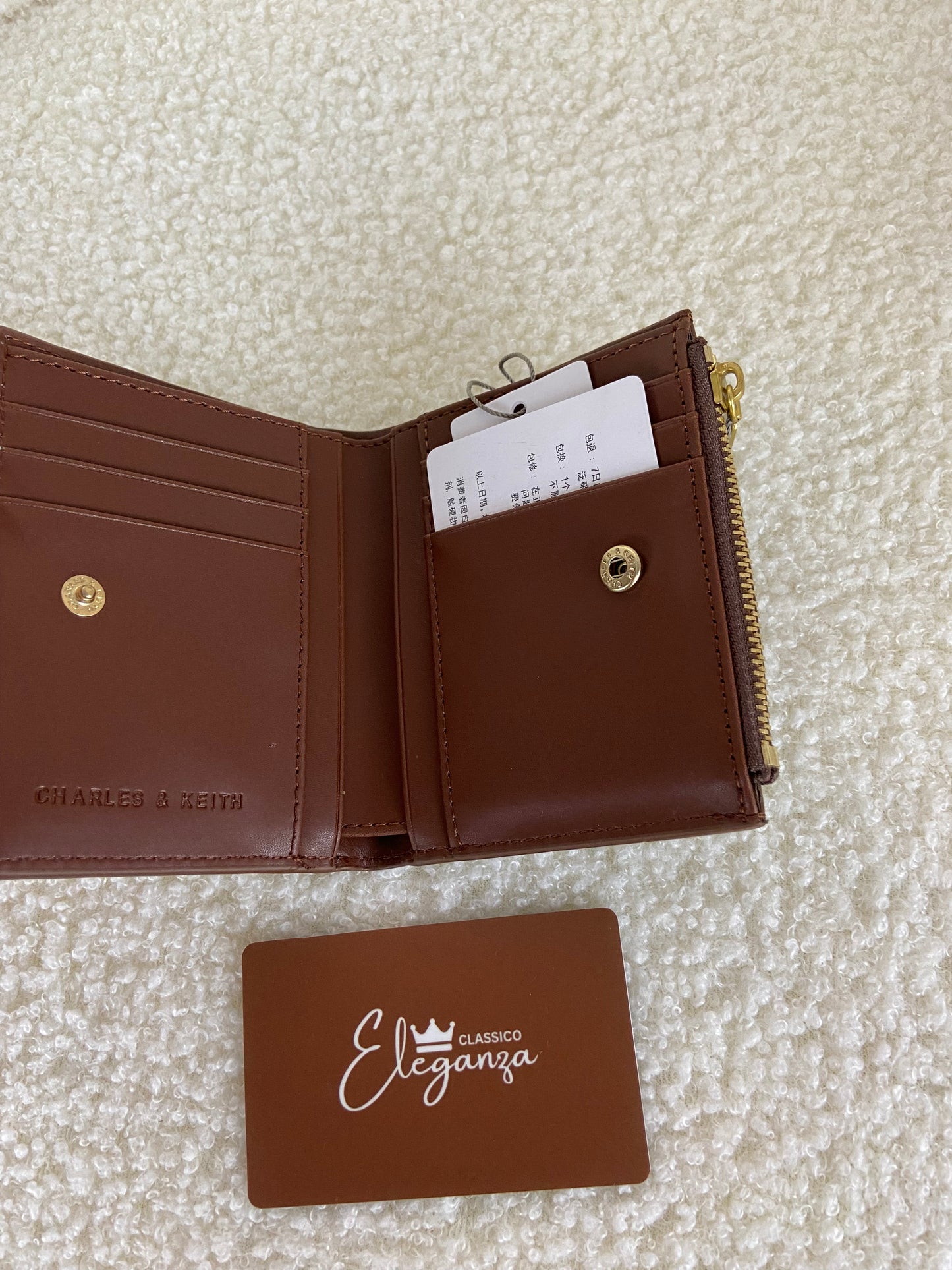 C&K Apolline Textured Top-Zip Wallet