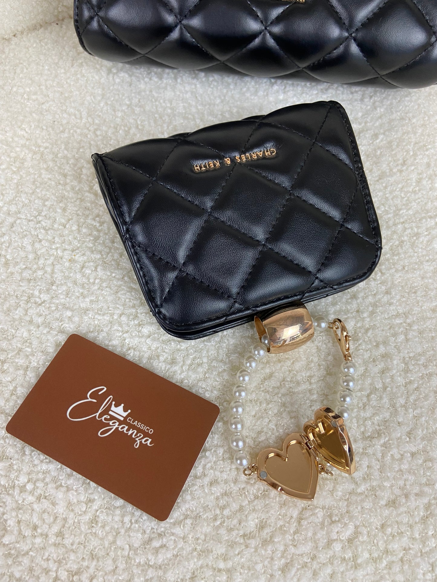 C&K Gift Set: Mini Quilted Chain Bag