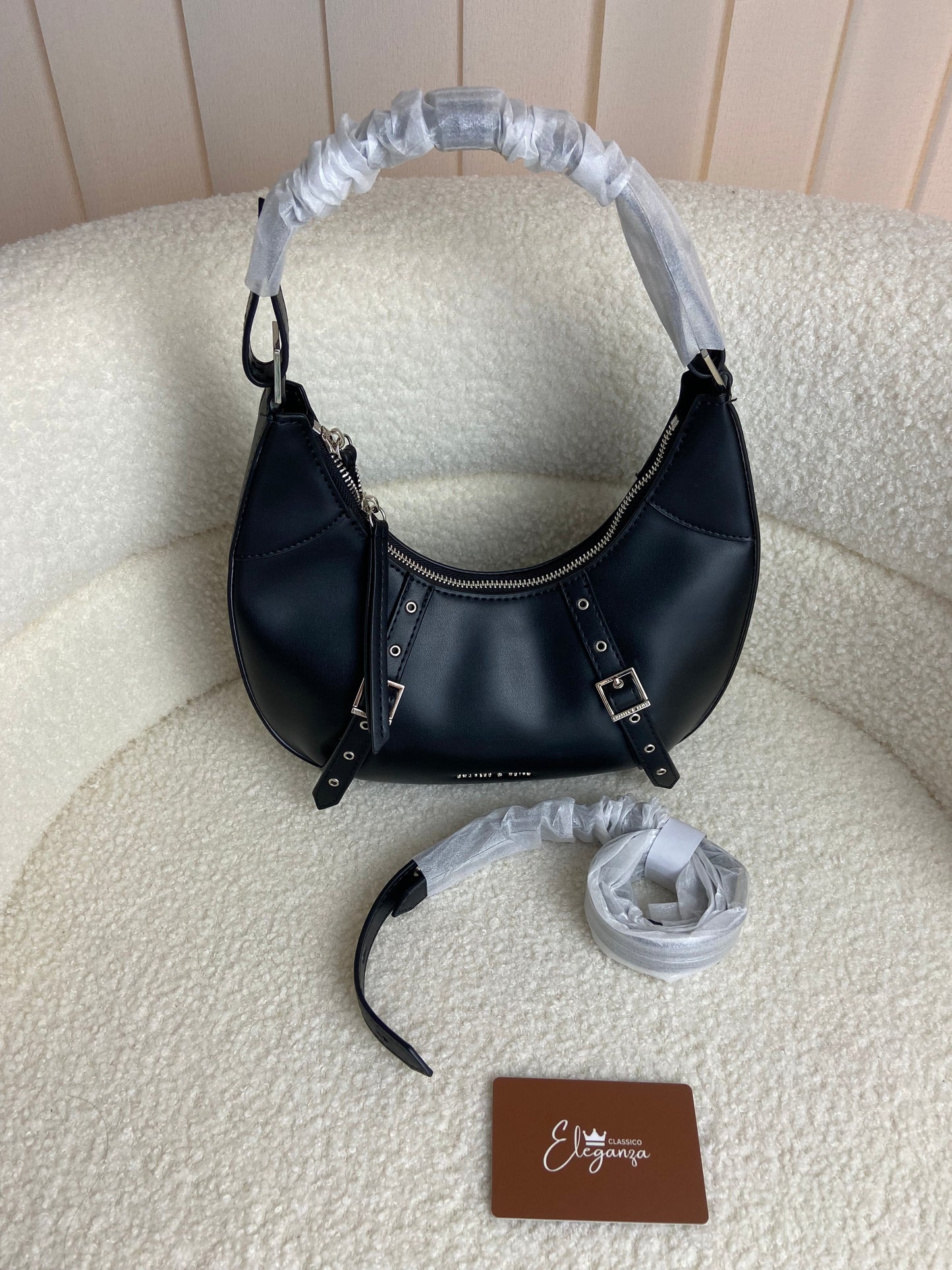 C&K Grommet Crescent Hobo Bag