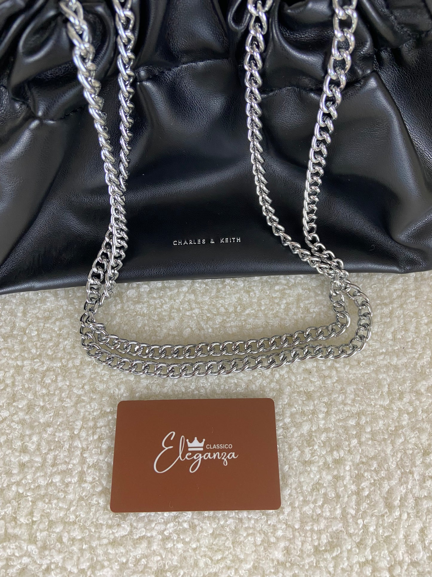 C&K Cyrus Slouchy Chain-Handle Bag